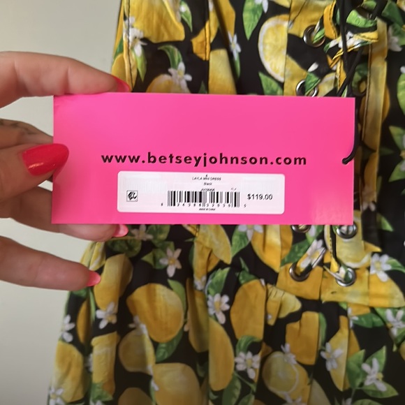 NWT Betsy Johnson lemon dress - Picture 3 of 3